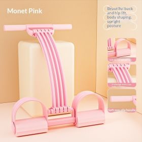 Womens Adjustable Shoulder- And Back-Open Foot-Operated Resistance Trainer (Option: Pink-Foot Pedal-1PCS)